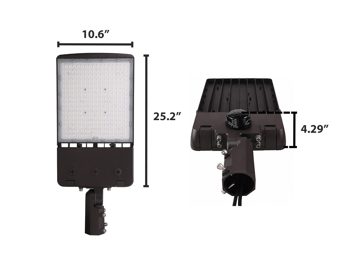 LED Area/Parking Lot Light, 23,250 Lumen Max, Wattage, CCT and Optic Selectable, 120-277V, Sensor Ready