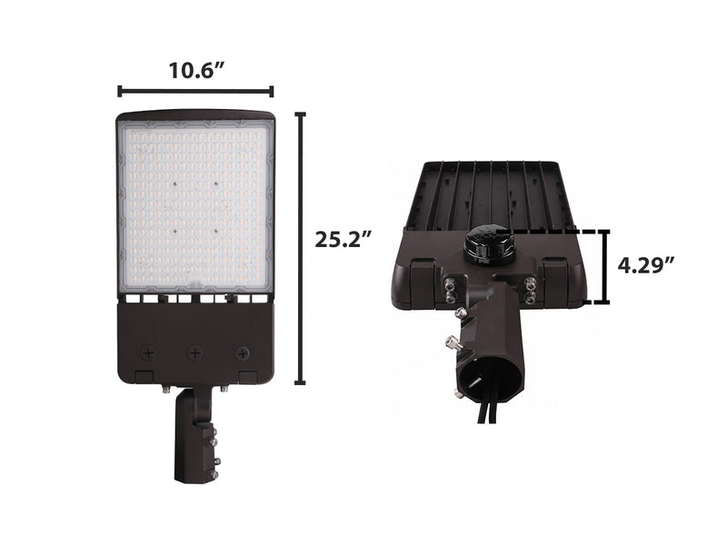 LED Area/Parking Lot Light, 23,250 Lumen Max, Wattage, CCT and Optic Selectable, 120-277V, Sensor Ready