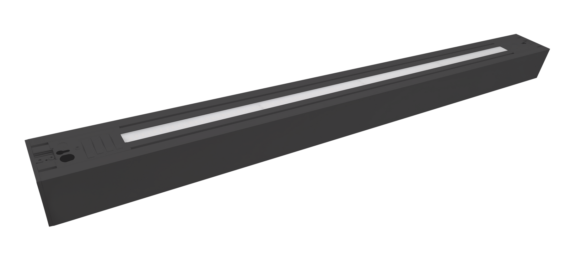 8 FT LED Direct/Indirect Suspended Linear Fixture, 4" Wide, 11,500 Lumen Max, Wattage and CCT Selectable, 120-277V, White or Black Finish