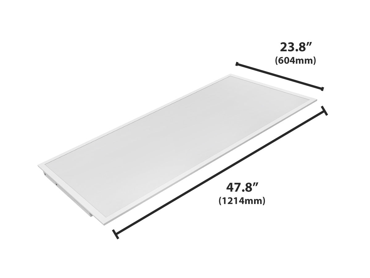 2 x 4 Foot Back Lit LED Flat Panel, 6250 Lumen Max, Wattage and CCT Selectable, Dimmable, 120-277V, TAA Compliant