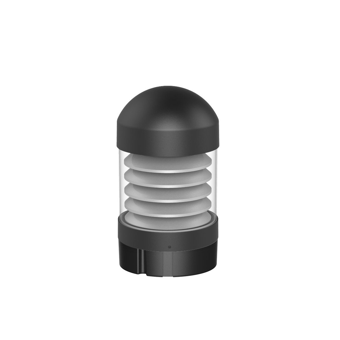 Commercial LED Bollard Light - 1800LM Max, CCT & Wattage Selectable, Dome Top Louver Reflector, Modular, 6-8" Retrofit Base, Black or Bronze