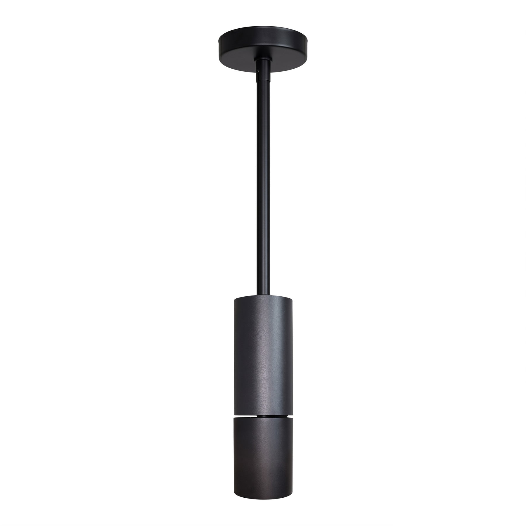 Black led adjustable architectural cylinder light fixture with matte finish and sleek modern design for indoor use