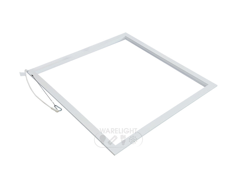 White square 2x2 led grid frame light with minimalist frame and hanging wire for easy installation 5000 lumen max