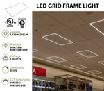 2 x 4 LED Grid Frame Light, 6250 Lumen Max, Wattage and CCT Selectable, 120-277V