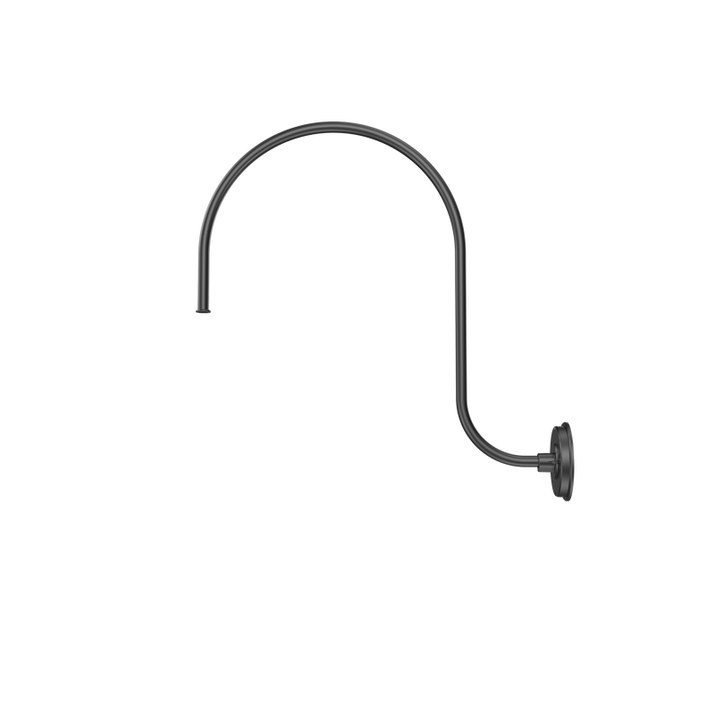LED Gooseneck Light Fixture 3250 Lumen Max Wattage and CCT Selectable 120-277V Dome Shade Black - Gooseneck Lights