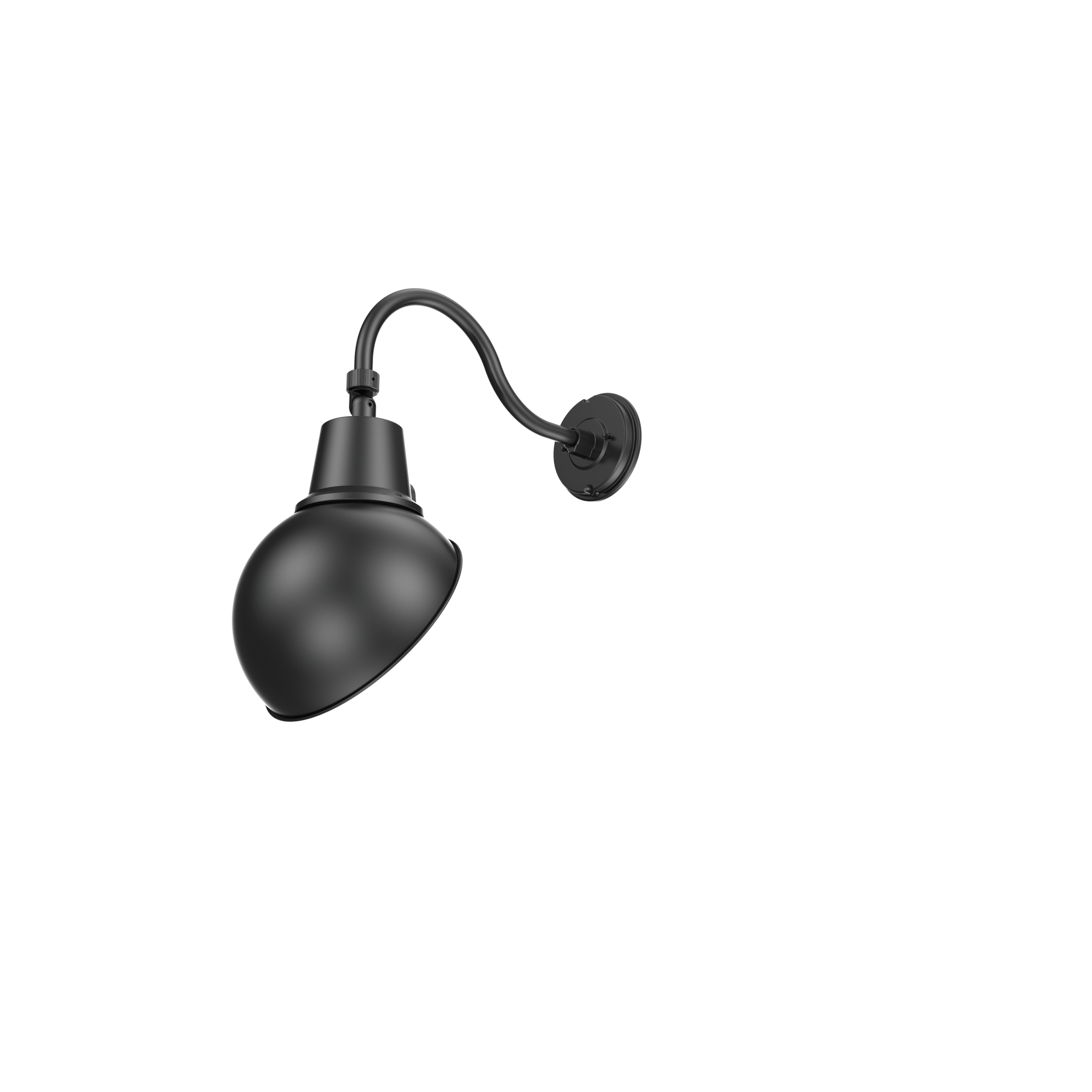 LED Gooseneck Light Fixture 3250 Lumen Max Wattage and CCT Selectable 120-277V Dome Shade Black - 27’’ Arm (26.51’’ x 5.31’’ x