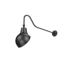 LED Gooseneck Light Fixture 3250 Lumen Max Wattage and CCT Selectable 120-277V Dome Shade Black - Gooseneck Lights