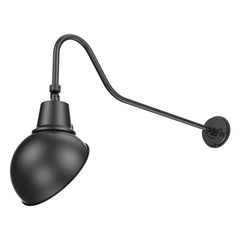 LED Gooseneck Light Fixture, 3250 Lumen Max, Wattage and CCT Selectable, 120-277V, Dome Shade, Black
