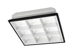 2X2 Foot LED 9 Cell Parabolic Troffer, LED T8 Tube Ready (3 Lamps), Non-Shunted, Single/Double Ended, 120-277V