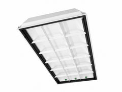 2 x 4 Foot LED Ready 18 Cell Parabolic Troffer, LED T8 Tube Ready (3 Lamps), Non-Shunted, Single/Double Ended, 120-277V