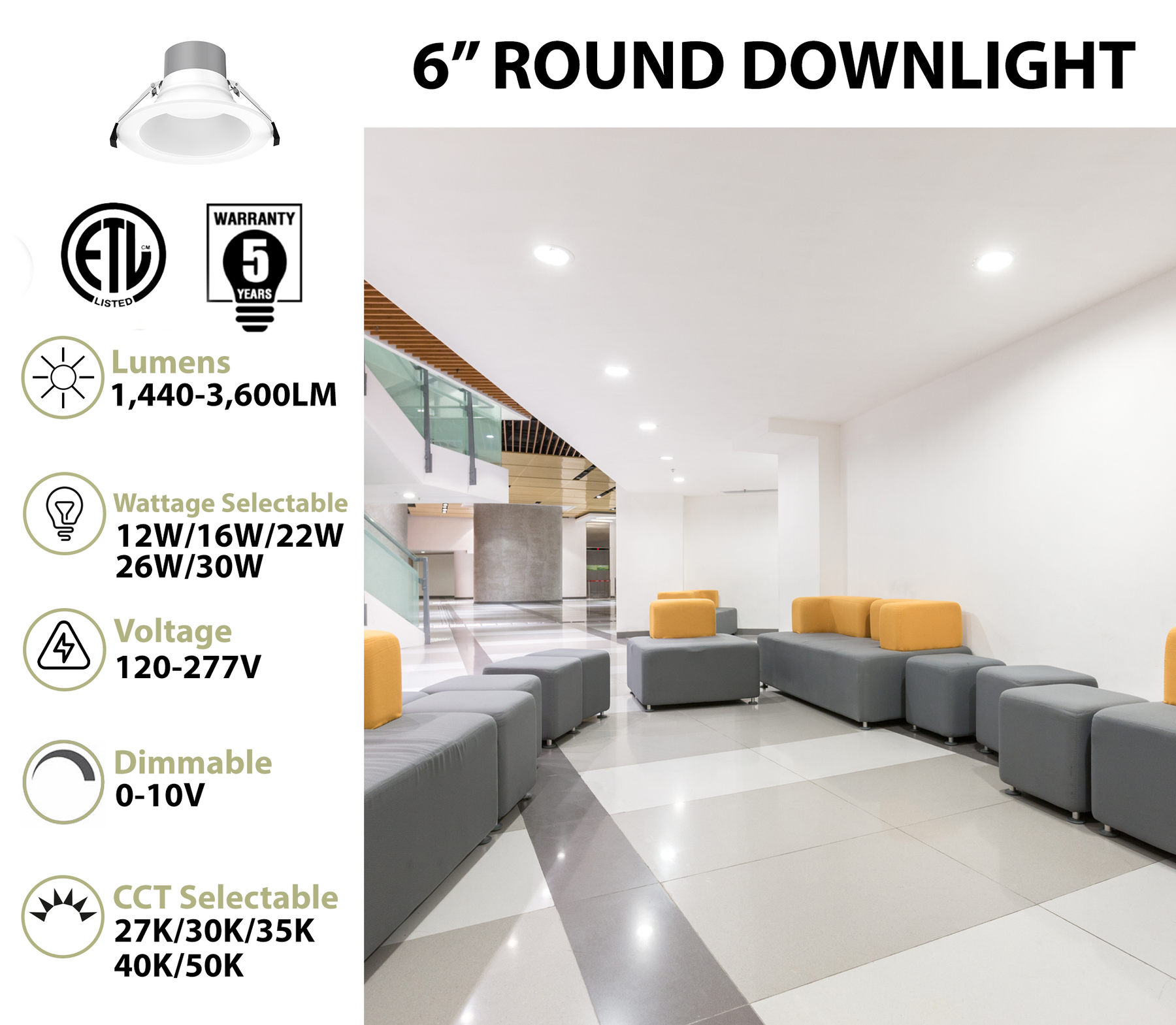 Led Roud Light 6