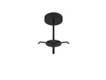 18" LED Round Pendant Light, 4550 Lumen Max, Wattage and CCT Selectable, 120-277V, White or Black Finish, Lens