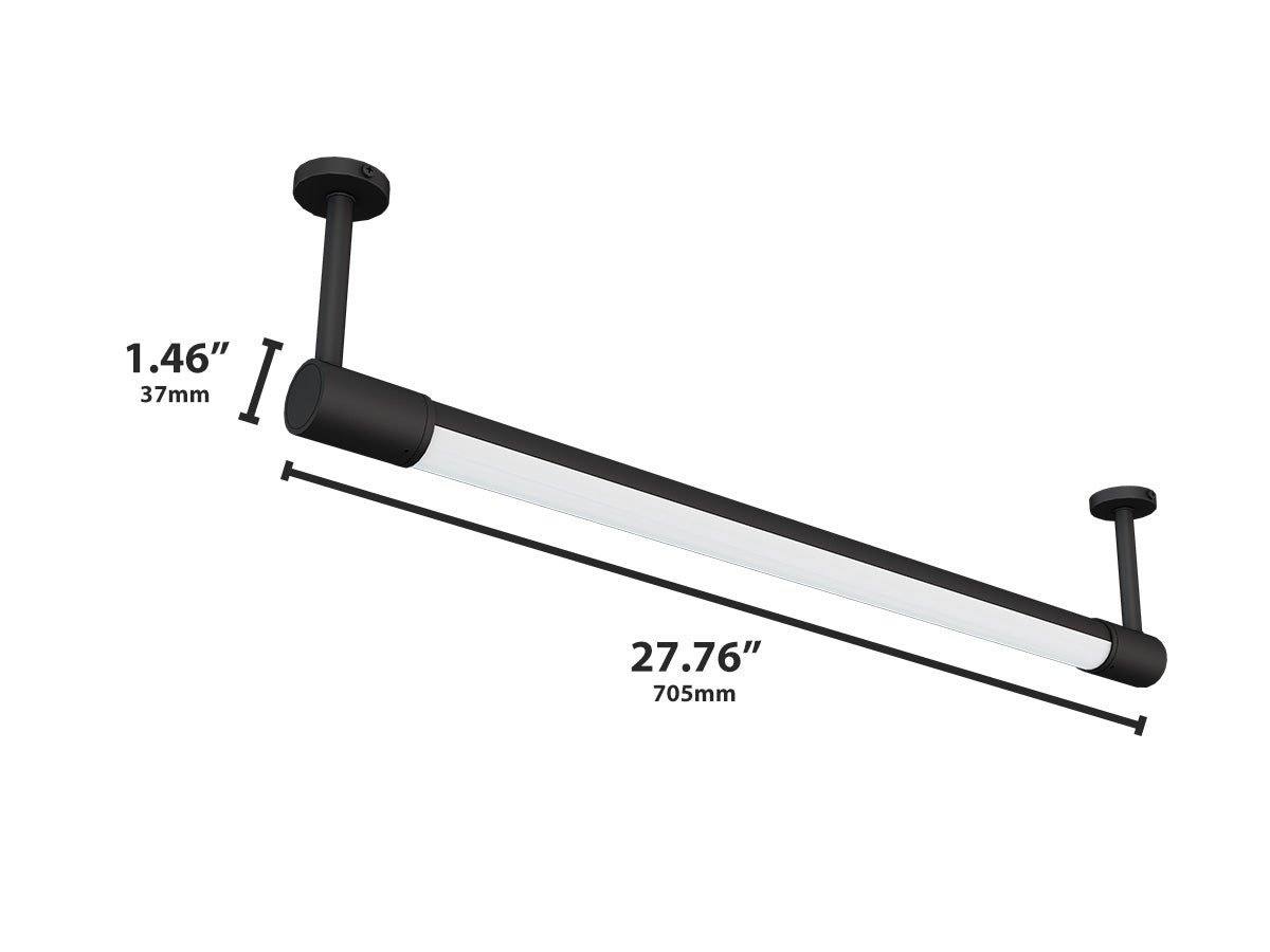 2FT LED Rotatable Outdoor Sign Light, 1500 Lumens, 15W, CCT Selectable, 120-277V, Black or White Finish