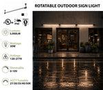 4FT LED Rotatable Outdoor Sign Light, 3000 Lumens, 30W, CCT Selectable, 120-277V, Black or White Finish