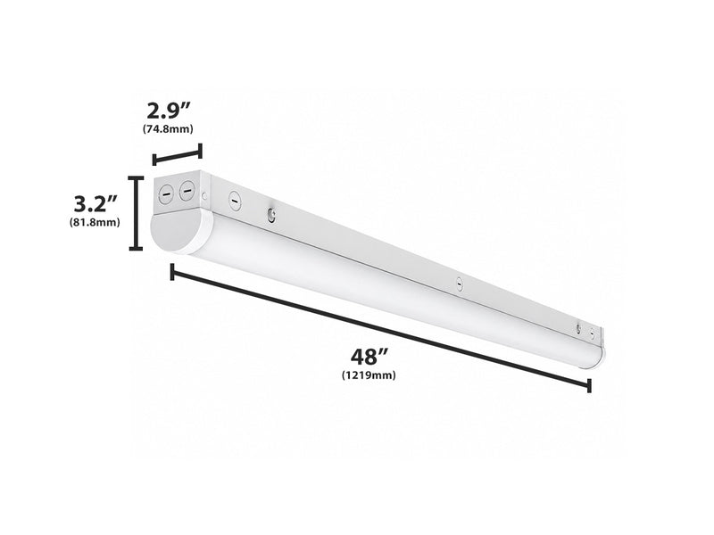 Blade 4FT LED Strip Light Fixture, 7000 Lumen Max, Wattage and CCT Selectable, 120-277V, TAA Compliant