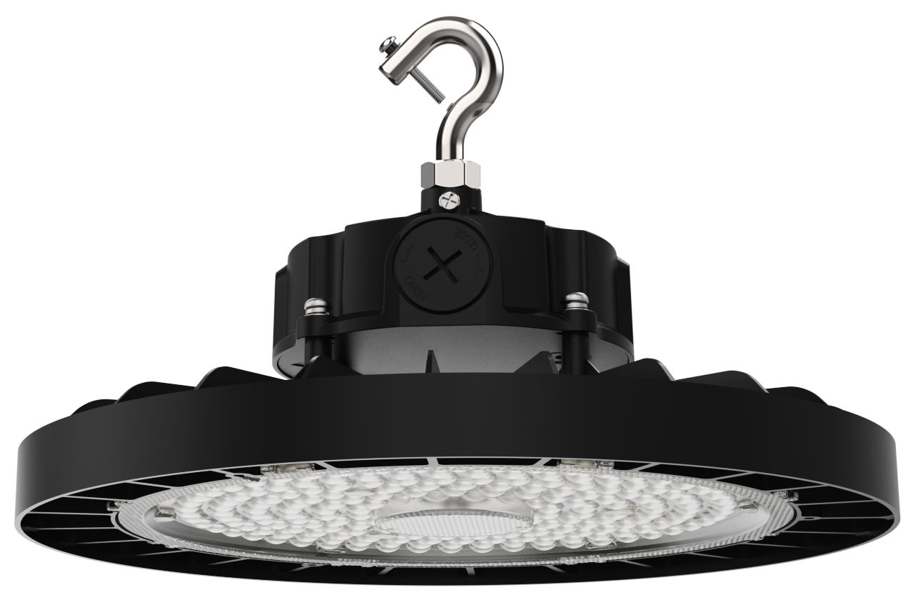 Static LED UFO High Bay, 30,000 Lumens, 200 Watt, 5000K, 120-277V, Black Finish