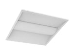 White rectangular recessed 2x2 led center basket led troffer with dimmable 5200 lumen selectable wattage and cct
