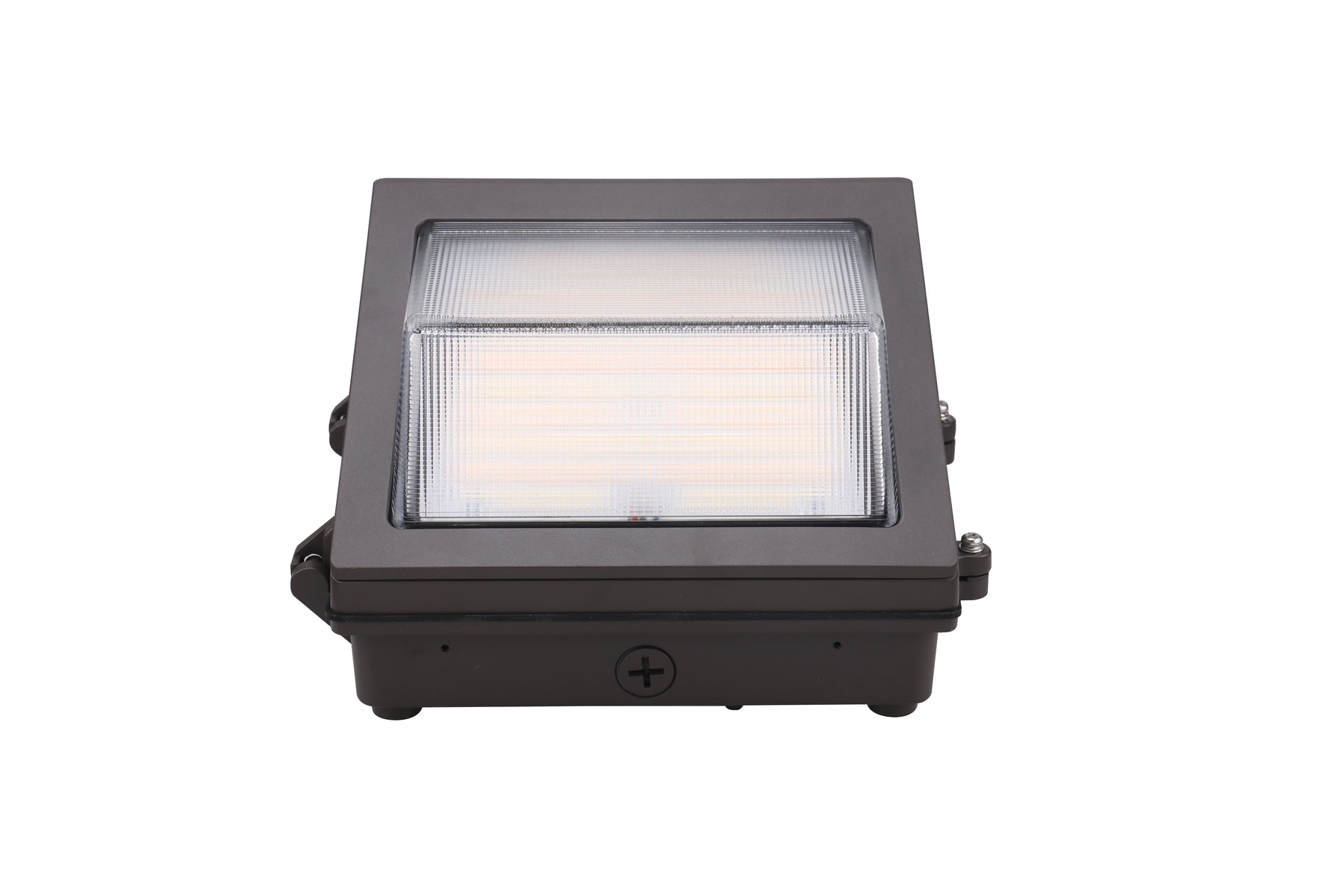 LED Traditional Wall Pack, 5,800 Lumen Max, Wattage and CCT Selectable, Beam Angle Adjustable, Integrated Photocell, 120-277V