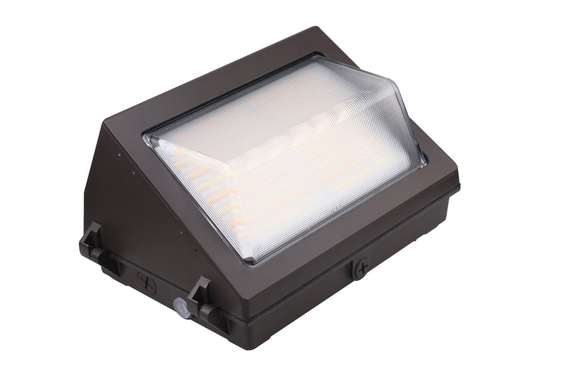 LED Traditional Wall Pack, 11,600 Lumen Max, Wattage and CCT Selectable, Beam Angle Adjustable, Integrated Photocell, 120-277V
