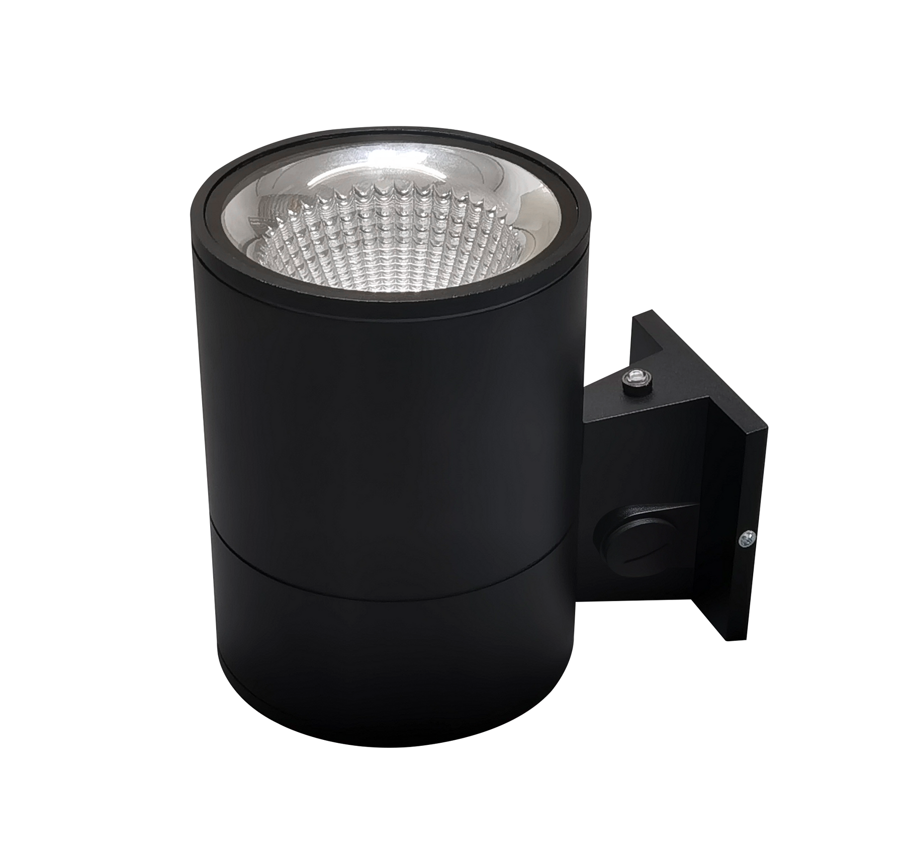 6" LED Architectural Wall Mount Cylinder Light, 2625 Lumen Max, Direct Down, Wattage and CCT Selectable, 120-277V, Black Finish