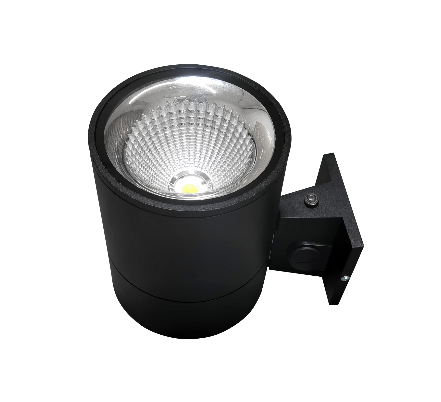 6" LED Architectural Wall Mount Cylinder Light, 2625 Lumen Max, Direct Down, Wattage and CCT Selectable, 120-277V, Black Finish