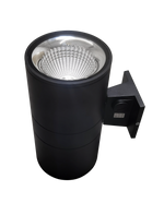 6" LED Architectural Wall Mount Cylinder Light, 5250 Lumen Max, Direct/Indirect, Wattage and CCT Selectable, 120-277V, Black Finish