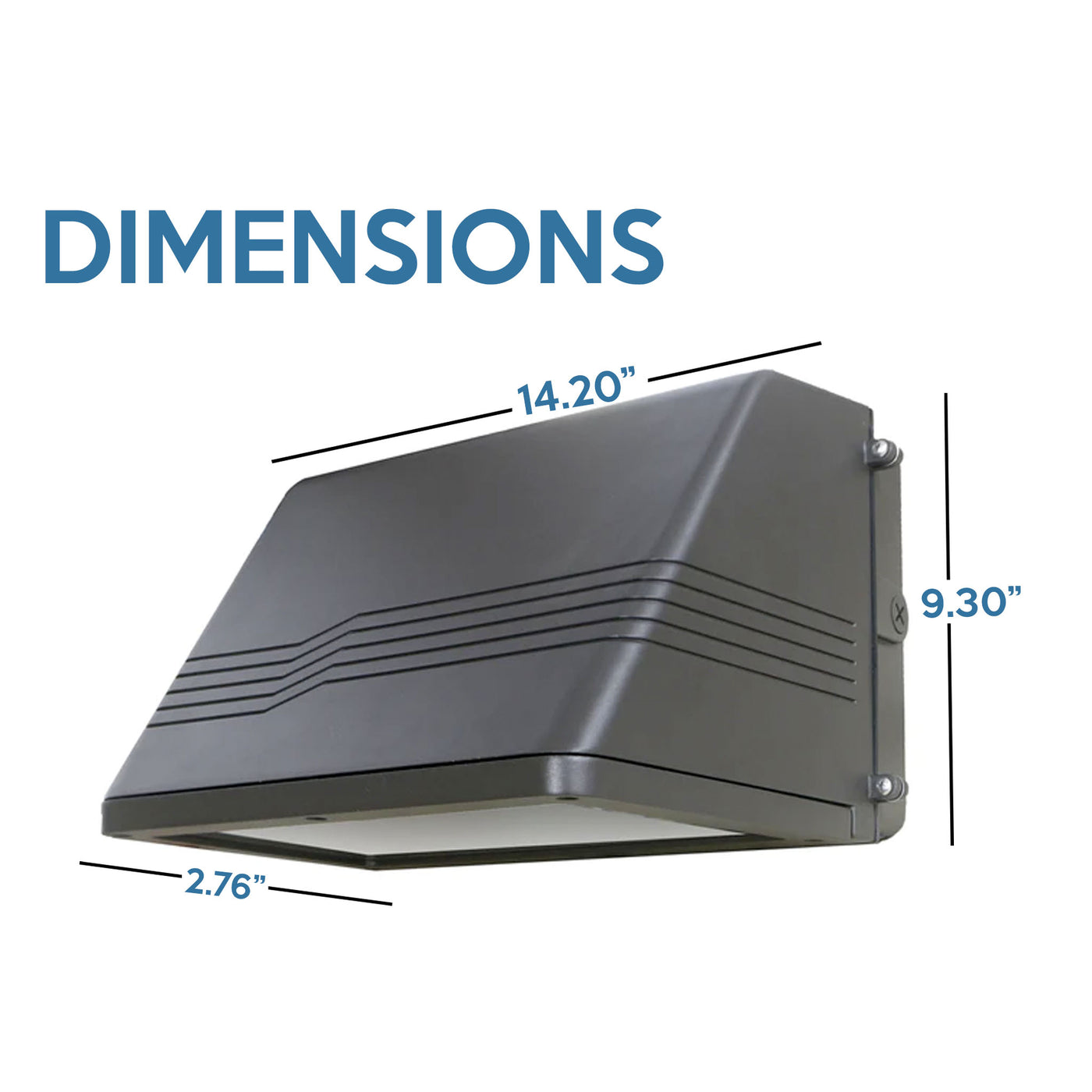 LED Full Cutoff Wall Pack, G3, 75 Watt, 9000 Lumens, 120-277V, 4000K
