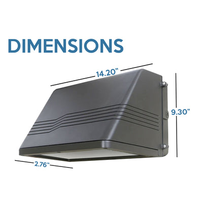 LED Full Cutoff Wall Pack, G3, 75 Watt, 9000 Lumens, 120-277V, 4000K
