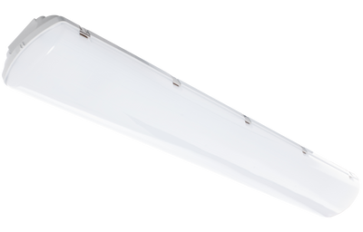 4 Foot LED Vapor Tight Fixture, 5500 Lumen Max, Wattage and CCT Selectable, 120-277V