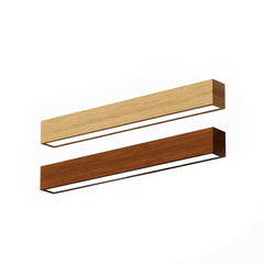 4 FT LED Direct/Indirect Suspended Linear Fixture, 5500 Lumen Max, Wattage and CCT Selectable, 120-277V, Natural or Teak Wood Finish