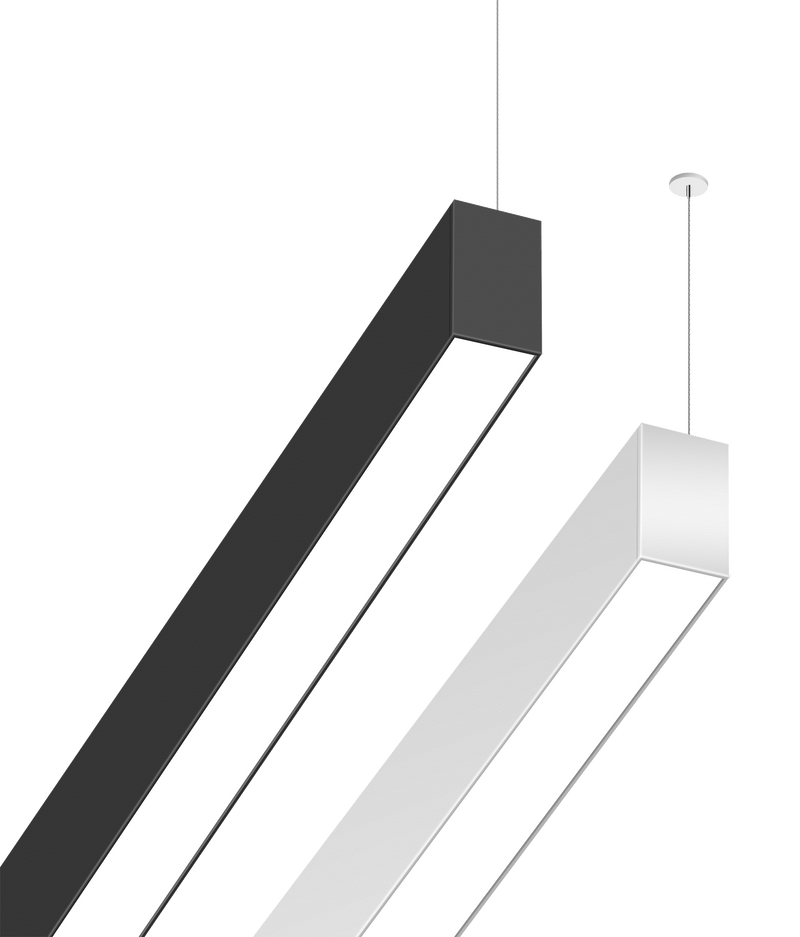 1.8" x 4FT LED Direct/Indirect Linear Fixture, 4880 Lumen Max, Wattage and CCT Selectable, 120-277V