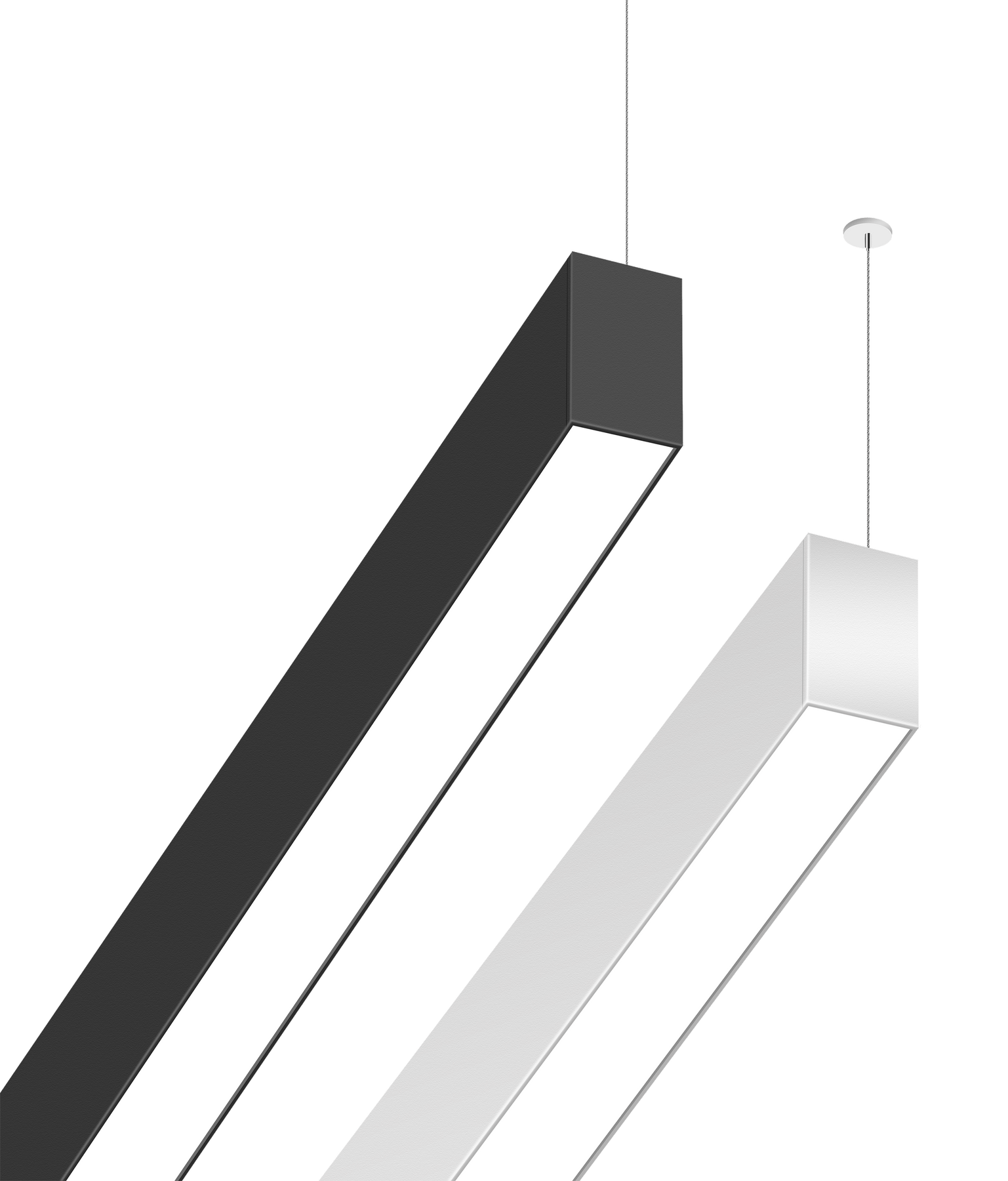 Zeta 1.8" x  8FT LED Linear Fixture, 8000 Lumens, Wattage and CCT Selectable, Diffuser, 120-277V