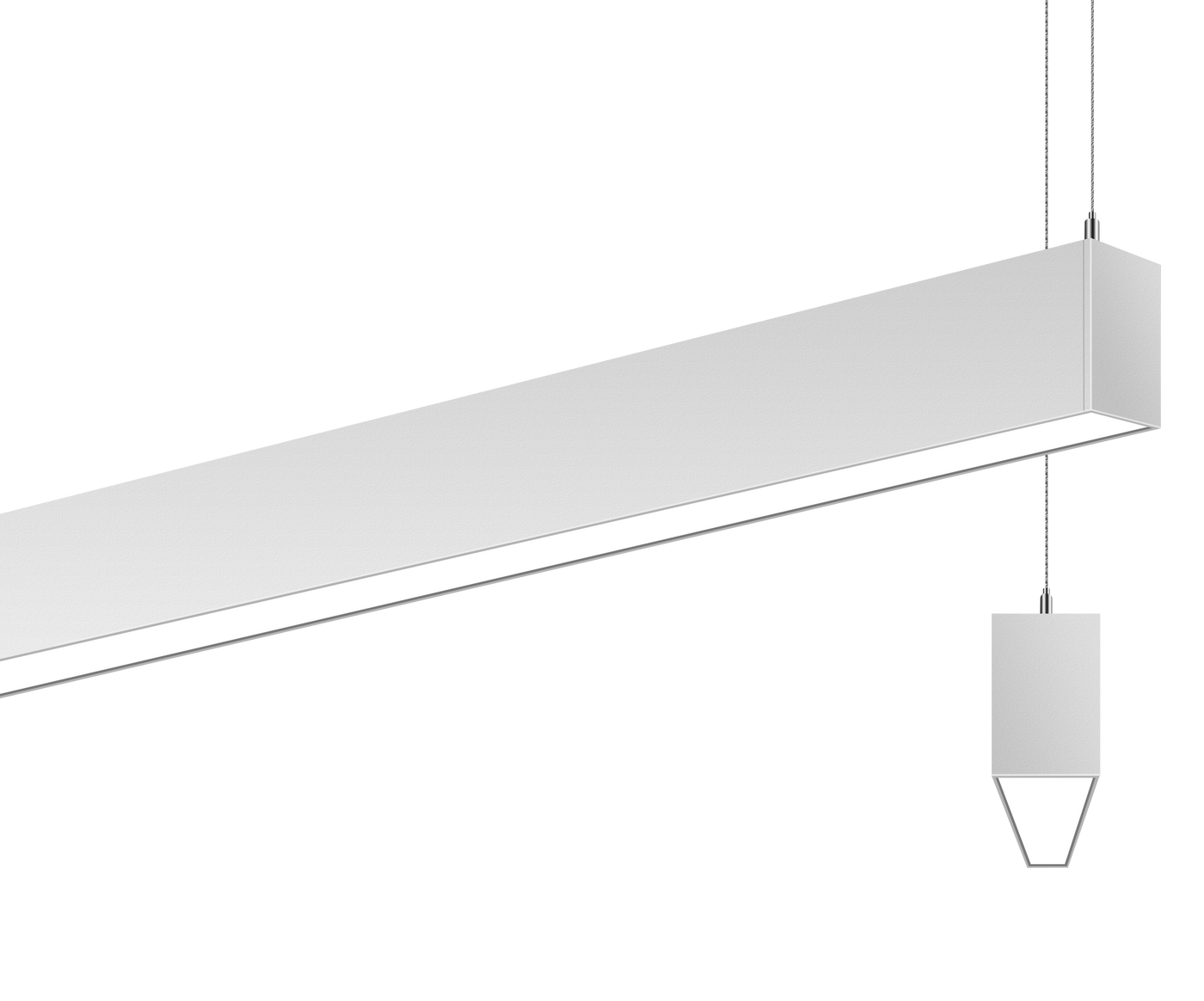 Zeta 1.8" x  4FT LED Linear Fixture, 4000 Lumen Max, Wattage and CCT Selectable, Diffuser, 120-277V