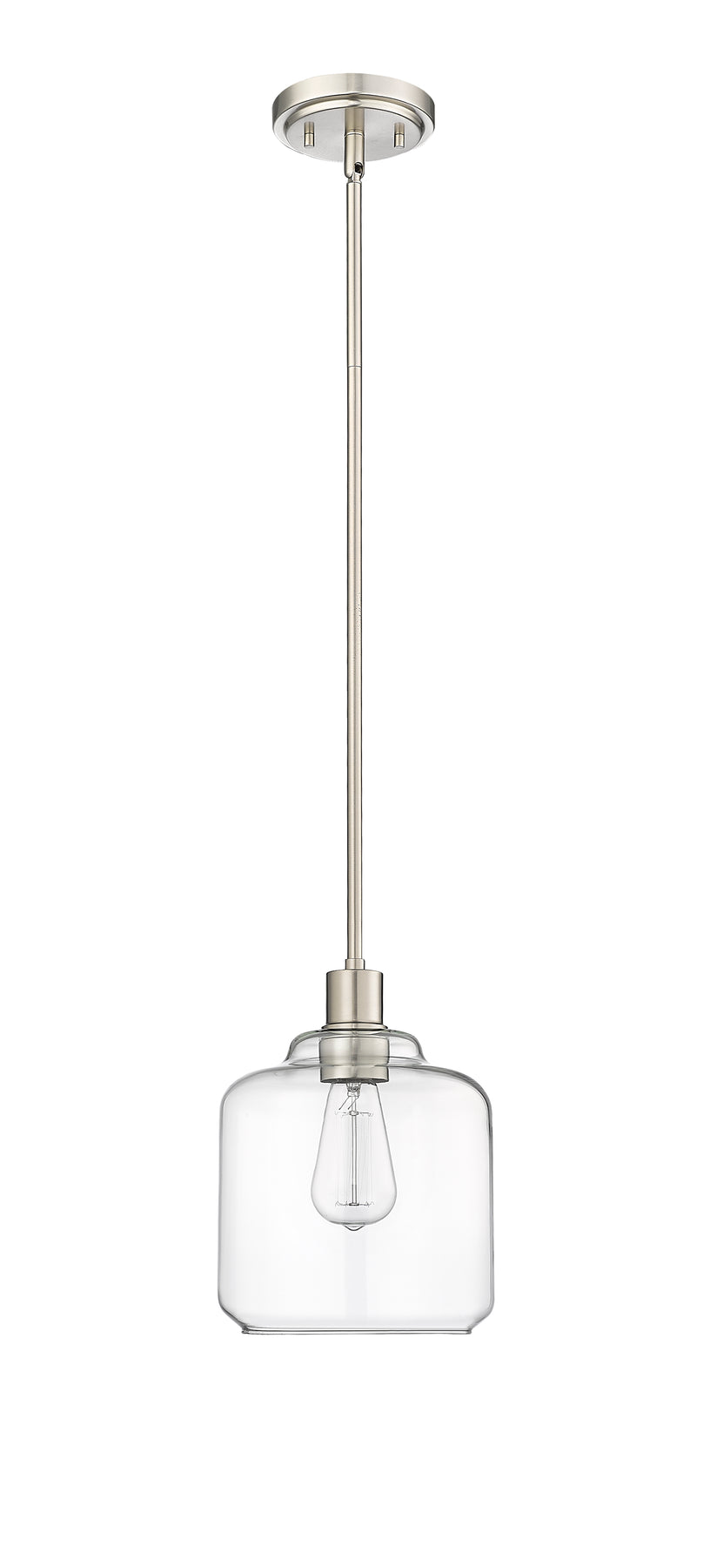 Mini-Pendant Light, Brushed Nickel, Matte Black, Modern Gold Finish, Asheville Collection