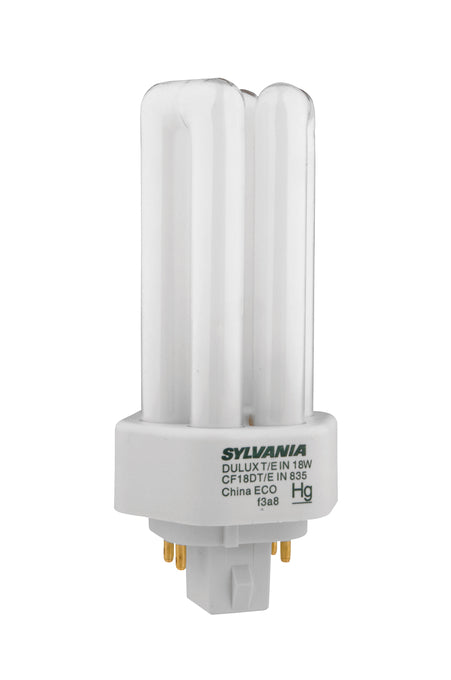 12PK DULUX 18W Triple Compact Fluorescent Amalgam Lamp with 4-pin base, 4100K