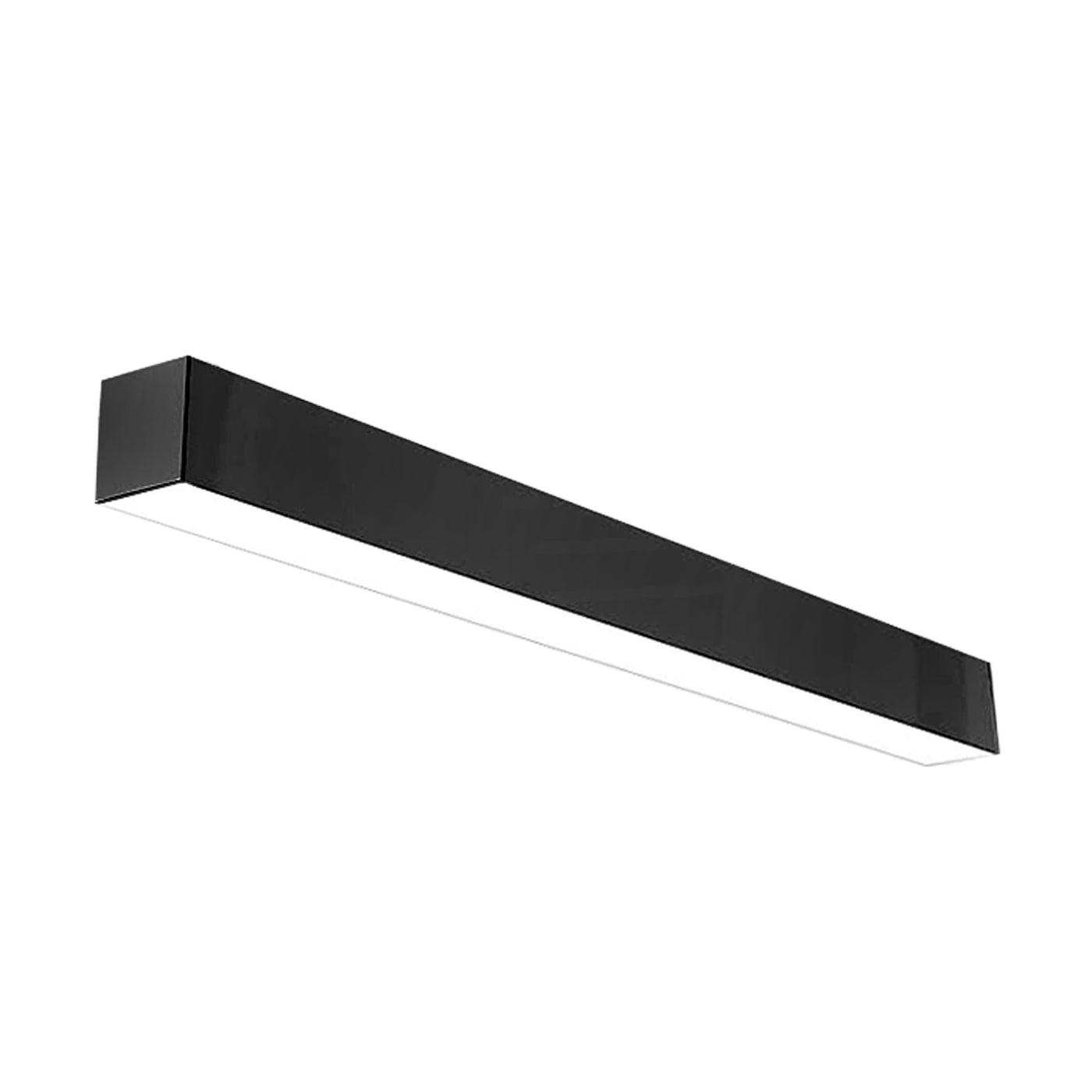 4 FT LED Direct/Indirect Suspended Linear Fixture G2, 6900 Lumen Max, Wattage and CCT Selectable, 120-277V, Black Finish