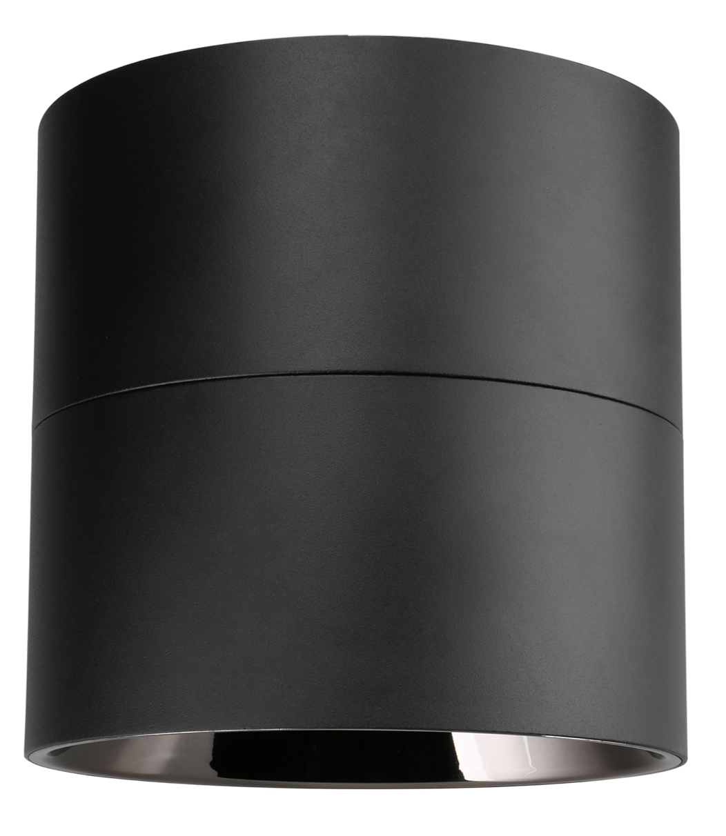 4" LED Cylinder Light Fixture, 2500 Lumens, Wattage Selectable, 2700K, 3000K, 3500K, or 4000K, 120-277V, Black Finish, Trim Options