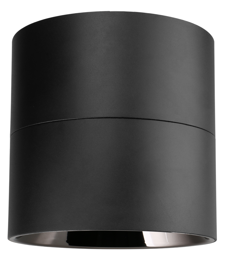 4" LED Cylinder Light Fixture, 2500 Lumens, Wattage Selectable, 2700K, 3000K, 3500K, or 4000K, 120-277V, Black Finish, Trim Options