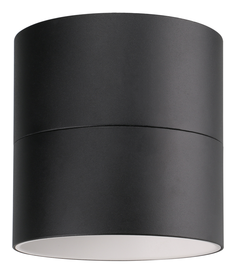 4" LED Cylinder Light Fixture, 2500 Lumens, Wattage Selectable, 2700K, 3000K, 3500K, or 4000K, 120-277V, Black Finish, Trim Options