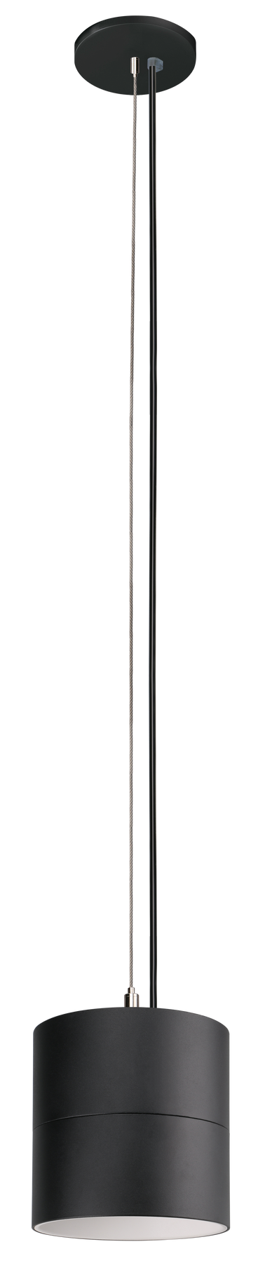 4" LED Cylinder Light Fixture, 2500 Lumens, Wattage Selectable, 2700K, 3000K, 3500K, or 4000K, 120-277V, Black Finish, Trim Options