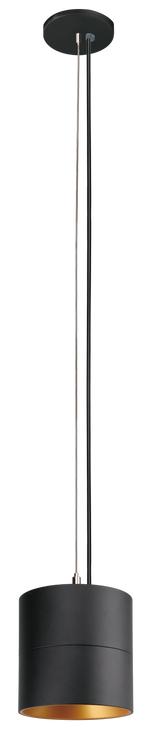 4" LED Cylinder Light Fixture, 2500 Lumens, Wattage Selectable, 2700K, 3000K, 3500K, or 4000K, 120-277V, Black Finish, Trim Options