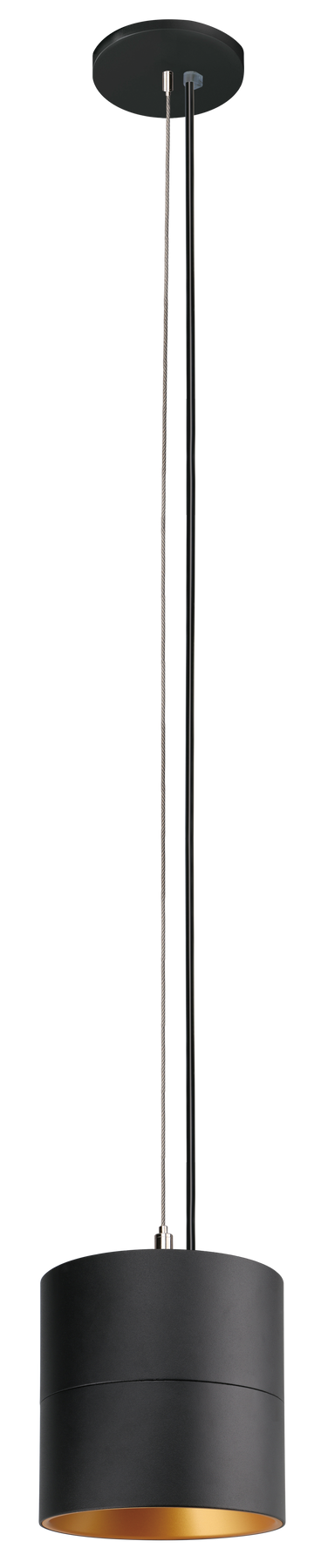 4" LED Cylinder Light Fixture, 2500 Lumens, Wattage Selectable, 2700K, 3000K, 3500K, or 4000K, 120-277V, Black Finish, Trim Options