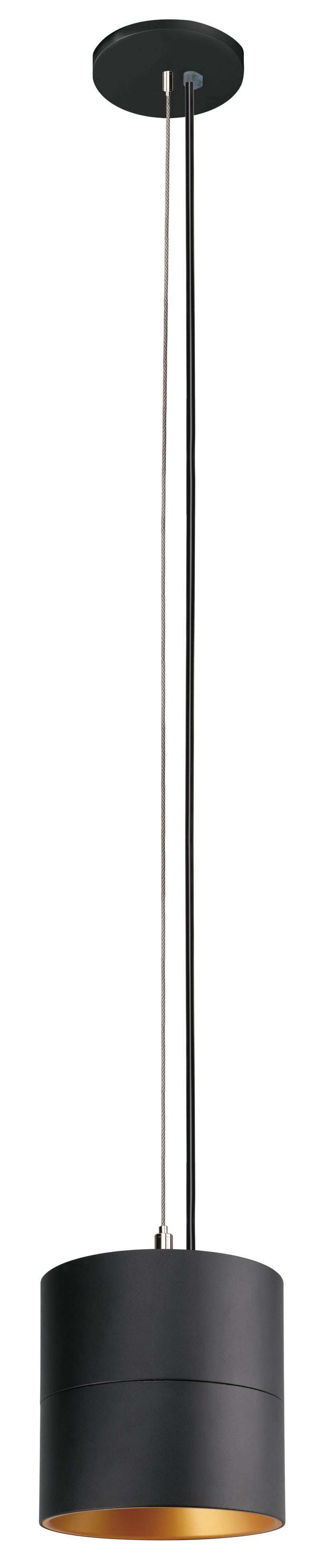 4" LED Cylinder Light Fixture, 2500 Lumens, Wattage Selectable, 2700K, 3000K, 3500K, or 4000K, 120-277V, Black Finish, Trim Options