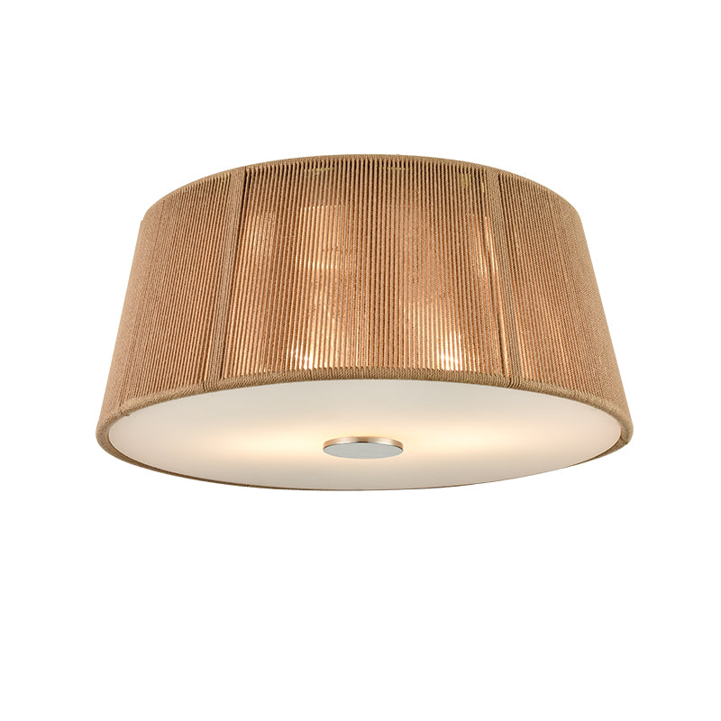 Millennium Lighting, 2 Light Flush Mount Ceiling Light, Brown Rope ...