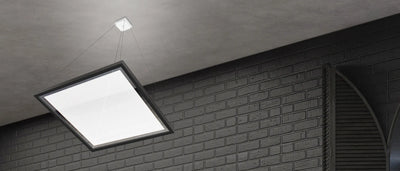 2X2 Square Up/Down Pendant LED Fixture, 5000 Lumen Max, Wattage and CCT Selectable, Pendant Mounted, 110-277V, White or Black Finish