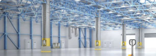 100-watt LED high bay lights for warehouse installation