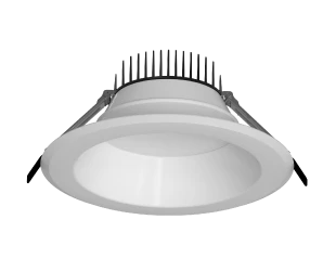 8" LED Round Commercial Downlight, 8000 Lumen Max,Wattage and CCT Selectable, 120-277V