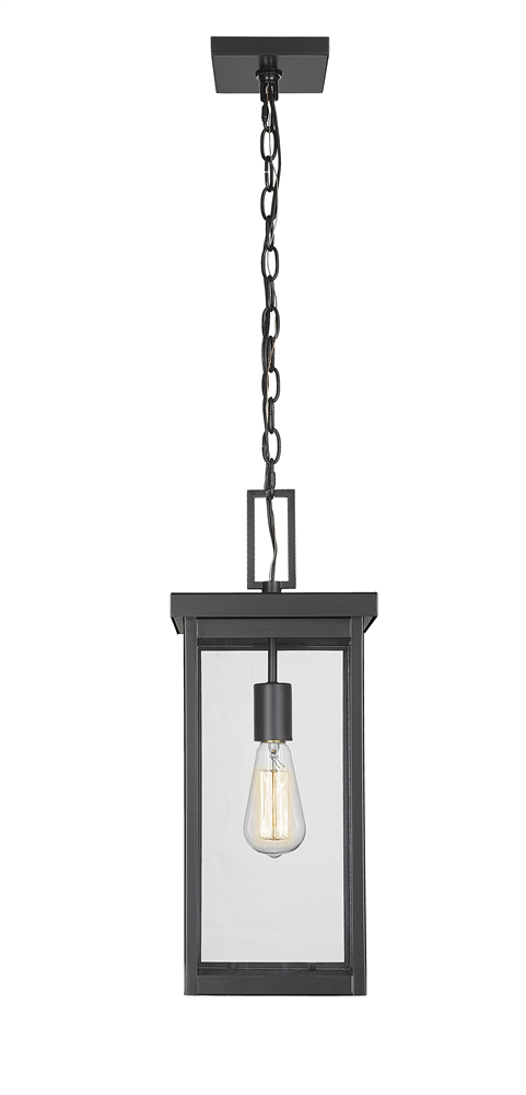 Millennium Lighting 1 Light Outdoor Hanging Lantern, Black or Bronze Finish, Barkeley Collection