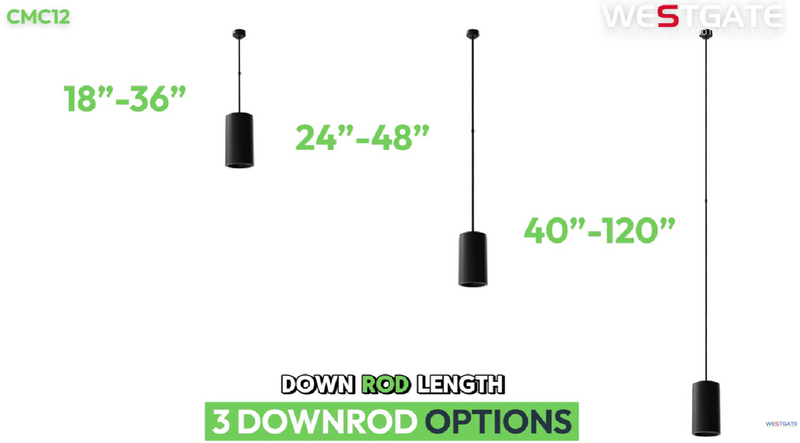 12" x 14" LED Cylinder Light, 12,500 Lumen Max, Wattage and CCT Selectable, 120-277V, Black, White or Silver Finish