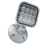 Outdoor LED Remote Head Emergency Light, White Finish